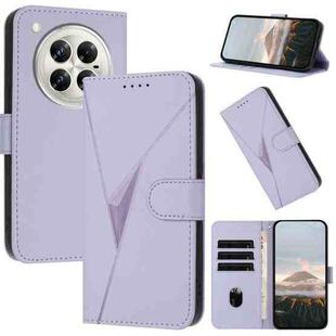 For Infinix Zero 40 4G / 5G Triangle Pattern Buckle Clasp Leather Phone Case(Light Purple)