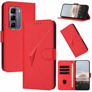 For Infinix Hot 50 Pro+ 4G Triangle Pattern Buckle Clasp Leather Phone Case(Red)