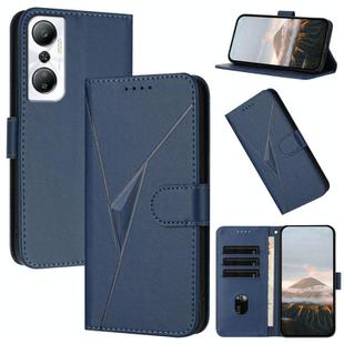 For Infinix Hot 20 4G Triangle Pattern Buckle Clasp Leather Phone Case(Royal Blue)