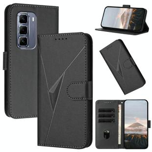 For Infinix Hot 50 Pro 4G Triangle Pattern Buckle Clasp Leather Phone Case(Black)