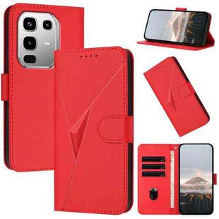 For Infinix Note 50 4G / Note 50 Pro 4G Triangle Pattern Buckle Clasp Leather Phone Case(Red)