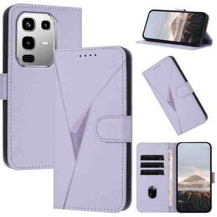 For Infinix Note 50 4G / Note 50 Pro 4G Triangle Pattern Buckle Clasp Leather Phone Case(Light Purple)