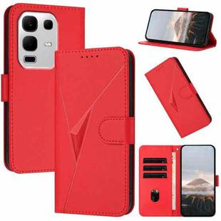 For Infinix Note 50x Triangle Pattern Buckle Clasp Leather Phone Case(Red)