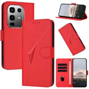 For Infinix Note 50 Pro+ Triangle Pattern Buckle Clasp Leather Phone Case(Red)