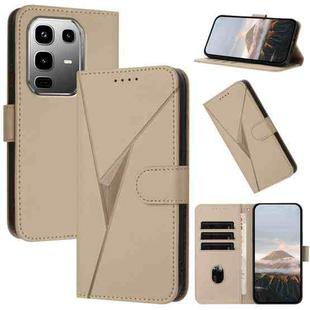 For Infinix Note 50 Pro+ Triangle Pattern Buckle Clasp Leather Phone Case(Gold)