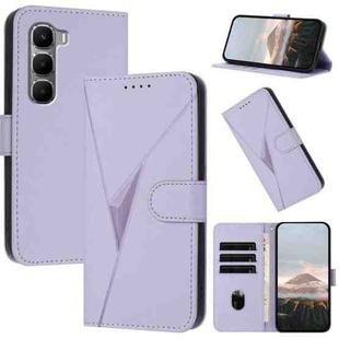 For Infinix Hot 60 4G / Hot 60i 4G Triangle Pattern Buckle Clasp Leather Phone Case(Light Purple)