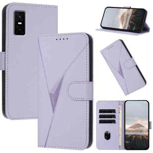 For Infinix GT 30 Pro Triangle Pattern Buckle Clasp Leather Phone Case(Light Purple)