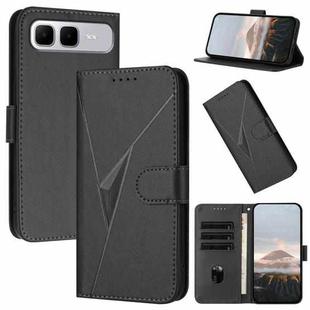 For Infinix Smart 10 Plus 4G Triangle Pattern Buckle Clasp Leather Phone Case(Black)
