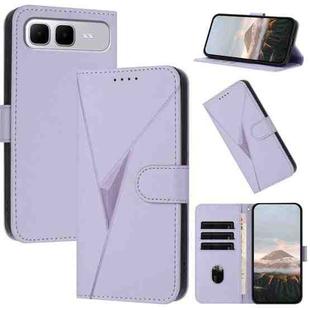 For Infinix Smart 10 Plus 4G Triangle Pattern Buckle Clasp Leather Phone Case(Light Purple)