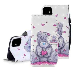 For iPhone 12 mini 3D Painted Pattern Horizontal Flip Leather Case with Holder & Wallet & Card slot & Lanyard(Love Panda)