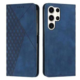 For Samsung Galaxy S25 Ultra 5G Diamond Splicing Skin Feel Magnetic Leather Phone Case(Blue)