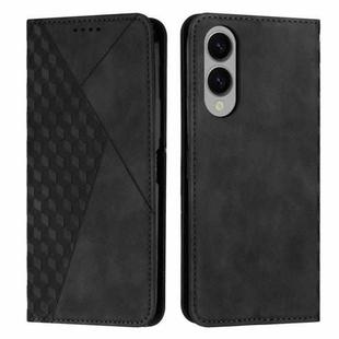 For Samsung Galaxy S25 Edge 5G Diamond Splicing Skin Feel Magnetic Leather Phone Case(Black)