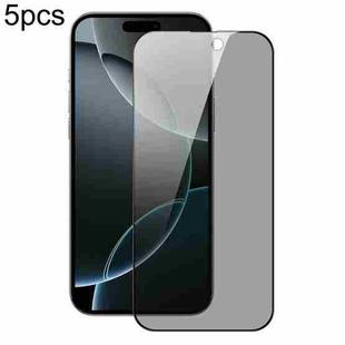 For iPhone 16 Pro 5pcs DUX DUCIS 0.33mm 9H High Aluminum Anti-spy HD Tempered Glass Film