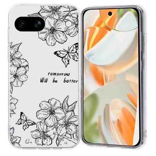 For Google Pixel 7a Colorful Painting Pattern TPU Phone Case(Butterfly Flower)