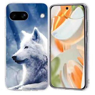 For Google Pixel 7a Colorful Painting Pattern TPU Phone Case(White Wolf)