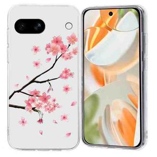 For Google Pixel 8a Colorful Painting Pattern TPU Phone Case(Plum Blossom)