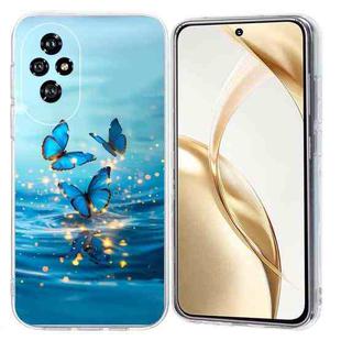 For Honor 200 Colorful Painting Pattern TPU Phone Case(Blue Butterflies)