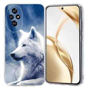 For Honor 200 Colorful Painting Pattern TPU Phone Case(White Wolf)