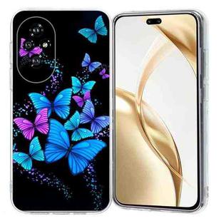 For Honor 200 Pro Colorful Painting Pattern TPU Phone Case(Color Butterflies)