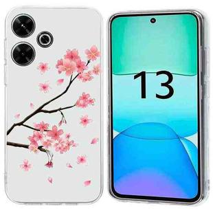 For Redmi 13 4G Colorful Painting Pattern TPU Phone Case(Plum Blossom)