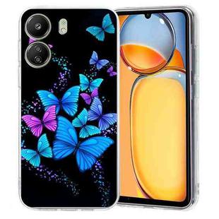 For Redmi 13C 4G Colorful Painting Pattern TPU Phone Case(Color Butterflies)