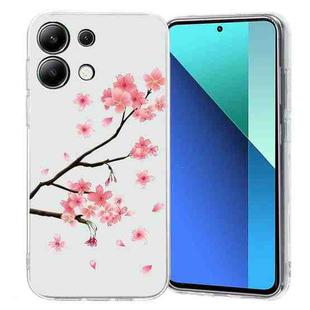 For Redmi Note 13 4G Colorful Painting Pattern TPU Phone Case(Plum Blossom)