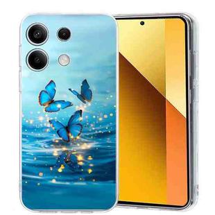 For Redmi Note 13 Pro 4G Colorful Painting Pattern TPU Phone Case(Blue Butterflies)