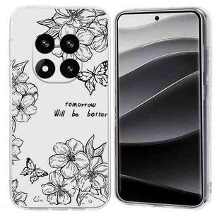 For Redmi Note 14 Pro+ 5G Colorful Painting Pattern TPU Phone Case(Butterfly Flower)