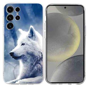 For Samsung Galaxy S25 Ultra 5G Colorful Painting Pattern TPU Phone Case(White Wolf)