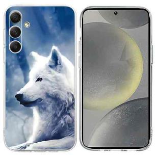 For Samsung Galaxy S25+ 5G Colorful Painting Pattern TPU Phone Case(White Wolf)