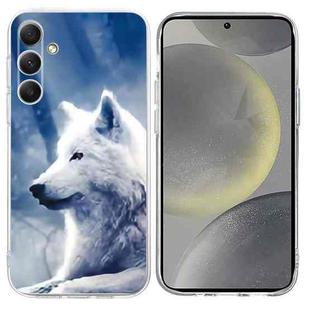 For Samsung Galaxy S25 5G Colorful Painting Pattern TPU Phone Case(White Wolf)