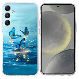 For Samsung Galaxy S24 5G Colorful Painting Pattern TPU Phone Case(Blue Butterflies)