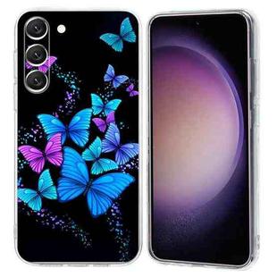 For Samsung Galaxy S23+ 5G Colorful Painting Pattern TPU Phone Case(Color Butterflies)