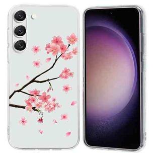 For Samsung Galaxy S23+ 5G Colorful Painting Pattern TPU Phone Case(Plum Blossom)