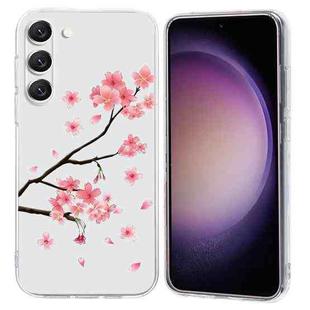 For Samsung Galaxy S23 5G Colorful Painting Pattern TPU Phone Case(Plum Blossom)