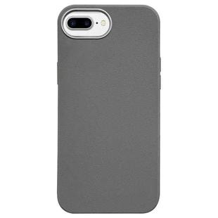 For iPhone 8 Plus / 7 Plus Litchi Pattern Silver Edge Camera Frame Material Phone Case(Grey)