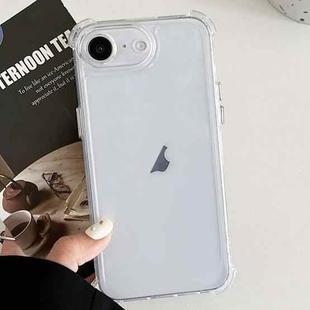 For iPhone SE 2022 / SE 2020 Transparent Four-corner Shockproof TPU Phone Case(White)