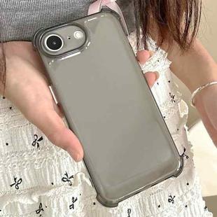 For iPhone SE 2022 / SE 2020 Transparent Four-corner Shockproof TPU Phone Case(Black)
