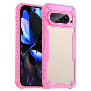 For Google Pixel 9 Pro Armor Glaze PC Hybrid TPU Phone Case(Pink)