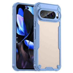 For Google Pixel 9 Pro Armor Glaze PC Hybrid TPU Phone Case(Blue)