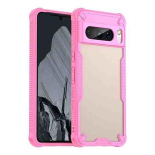 For Google Pixel 8 Pro Armor Glaze PC Hybrid TPU Phone Case(Pink)