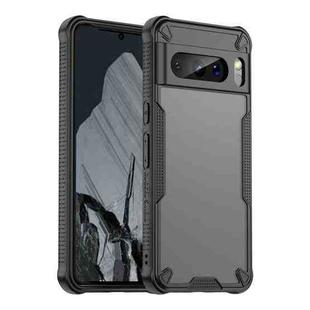 For Google Pixel 8 Pro Armor Glaze PC Hybrid TPU Phone Case(Black)