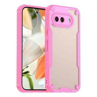 For Google Pixel 9a Armor Glaze PC Hybrid TPU Phone Case(Pink)