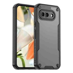 For Google Pixel 9a Armor Glaze PC Hybrid TPU Phone Case(Black)