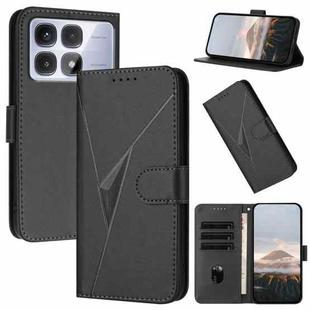 For Redmi K70 Ultra Triangle Pattern Buckle Clasp Leather Phone Case(Black)