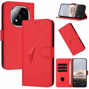 For Redmi Note 14 Pro+ 5G Triangle Pattern Buckle Clasp Leather Phone Case(Red)