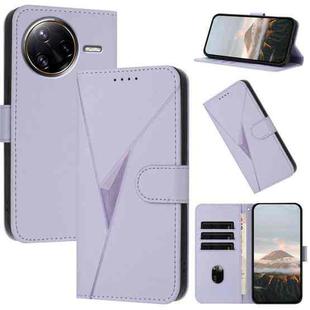 For Redmi K80 Pro / Xiaomi Poco F7 Ultra Triangle Pattern Buckle Clasp Leather Phone Case(Light Purple)