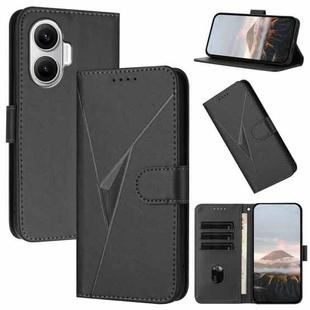 For Redmi Turbo 4 Pro / Xiaomi Poco F7 Triangle Pattern Buckle Clasp Leather Phone Case(Black)