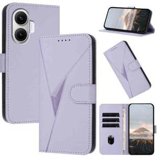 For Redmi Turbo 4 Pro / Xiaomi Poco F7 Triangle Pattern Buckle Clasp Leather Phone Case(Light Purple)