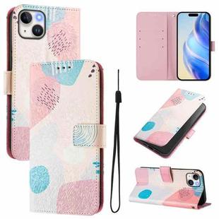 For iPhone 14 / 13 Art Colored Drawing Pattern Leather Phone Case(Graffiti puzzle)